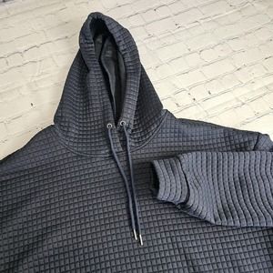 LaMode Womens‎ XXL 2XL Blue Hoodie Textured Lightweight Kangaroo Pocket